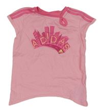 Světlerůžové tričko s logem Adidas