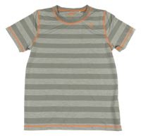 Šedé pruhované sportovní funkční tričko KTec 