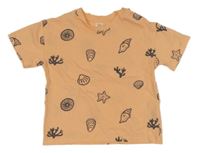Oranžové tričko s mušličkami H&M