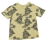 Žluté tričko s tygry H&M