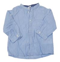 Světlemodro-bílá pruhovaná košile H&M