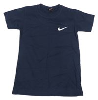 Tmavomodré tričko s logem Nike