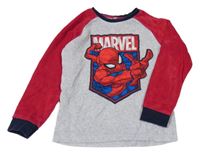 Šedo-červená sametová mikina se Spider-manem C&A