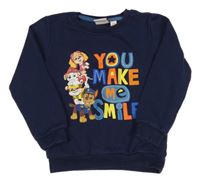 Tmavomodrá mikina s Paw Patrol Nickelodeon