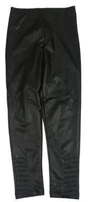 Černé koženkové legíny PRIMARK