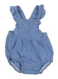 Modré melírované laclové kraťasy s volánky H&M