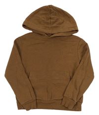 Tmavohnědá mikina s kapsou a kapucí H&M