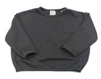 Tmavošedá oversize mikina s kapsou zn. ZARA