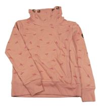 Skořicová mikina s koníky a komínovým límcem YIGGA