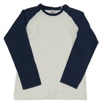 Nové - bílo-tmavomodré triko Matalan