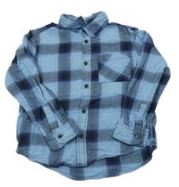 Modro-tmavomodrá kostkovaná košile H&M