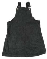 Tmavošedé třpytivé manšestrové šaty Denim Co.