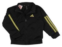 Černo-zlatá thermo propínací mikina Adidas