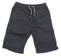 Černošedé plátěné kraťasy Tu