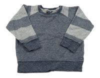 Tmavomodro-šedomodrá melírovaná mikina Next