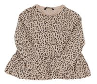 Světlerůžovo-hnědo-černá vzorovaná tunika George