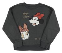Tmavošedá mikina s Minnie a Daisy PRIMARK