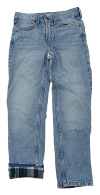 Světlemodré slim fit podšité rifle H&M
