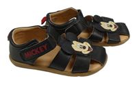 Černo-béžové koženkové sandály s Mickey H&M vel. 23