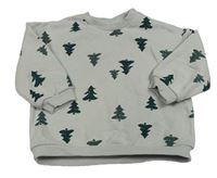 Světlešedá mikina se stromky H&M