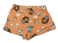 Oranžové bavlněné kraťasy s Gabby zn. Primark