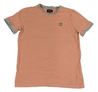 Starorůžové tričko s nášivkou Lyle&Scott