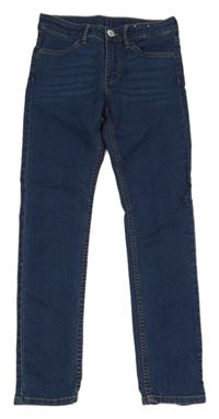 Tmavomodré skinny fit rifle H&M