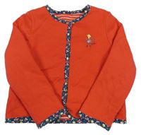 Červená propínací oboustranná mikina s žirafou