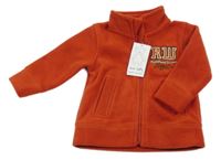 Nové - Červená fleecová propínací mikina s písmeny Blue Seven