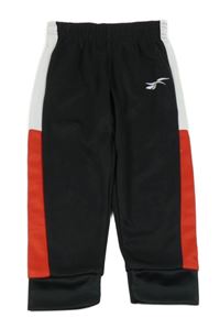 Černo-bílo-červené sportovní tepláky s logem Reebok