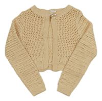 Béžové perforované svetrové bolerko Little Kids