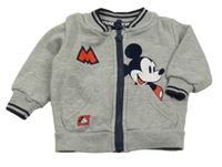 Šedá melírovaná propínací mikina s Mickeym Primark