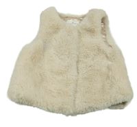Béžová kožešinová zateplená vesta Matalan