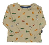 Béžové triko se zvířaty Jojo Maman Bébé
