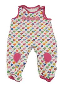 Bílo-barevné dupačky se srdíčky Liegelind