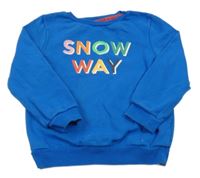 Modrá mikina s nápisem George