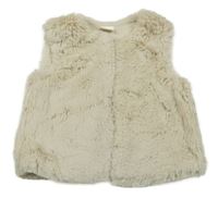 Béžová kožešinová podšitá vesta Next