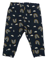 Tmavomodré lehké tepláky s duhami Name it