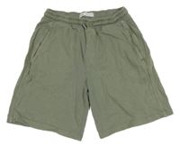 Khaki teplákové kraťasy Zara