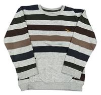 Šedo-barevná pruhovaná mikina Nutmeg