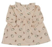 Světlerůžové teplákové šaty s Hello Kitty a límečkem H&M