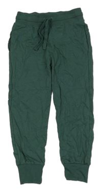 Tmavozelené lehké tepláky H&M