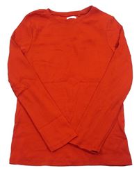 Červené žebrované triko Next