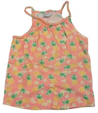 Neonově oranžový top s ananasy Primark