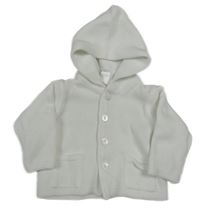 Bílý propínací svetr s kapucí C&A