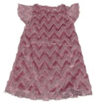 Růžové vzorované podšité šaty s třásněmi Pep&Co