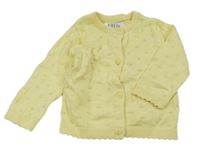 Žlutý perforovaný propínací lehký svetr F&F