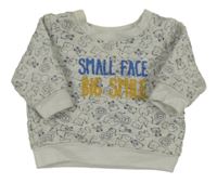 Šedá vzorovaná mikina s nápisem Ergee