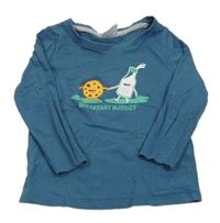 Tmavomodré triko s obrázkem Lily & Dan