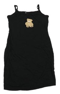 Černé šaty s medvědem Shein